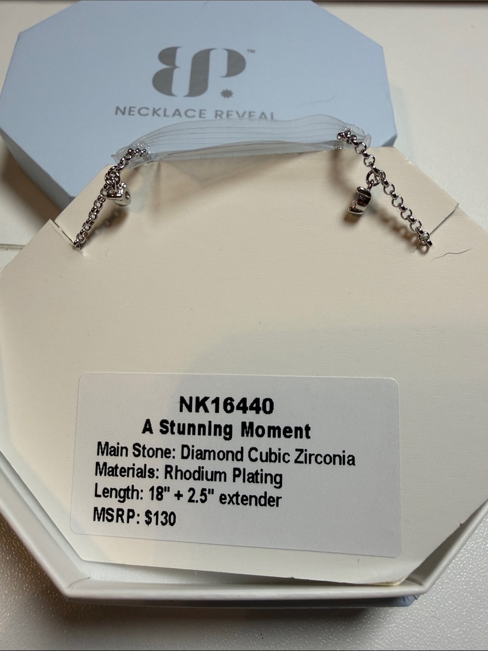 BP - Necklace- Rhodium plating - Picture 2 of 2